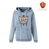 Sigma Gamma Rho Chenille Crest Light Denim Hoodie